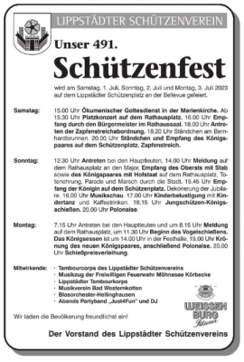Unser 491. Schützenfest