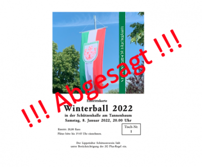 Winterball !!! Abgesagt !!!